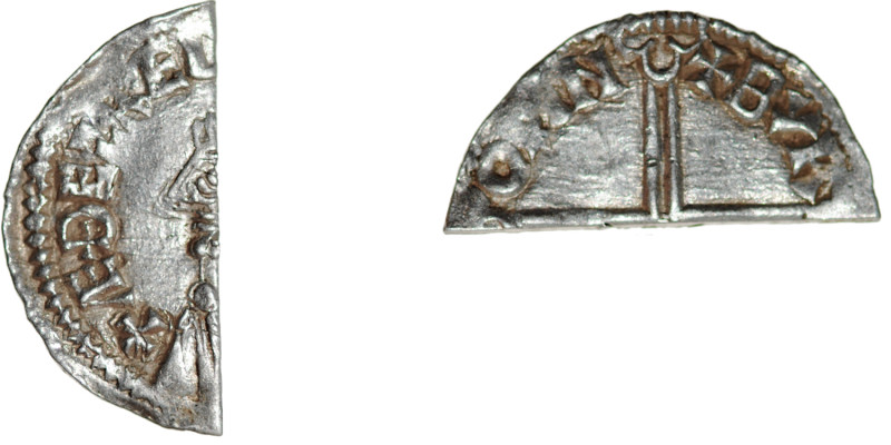 England. Aethelred II. 978-1016. AR Half Penny (10mm, 0.80g, 9h). Long Cross typ...