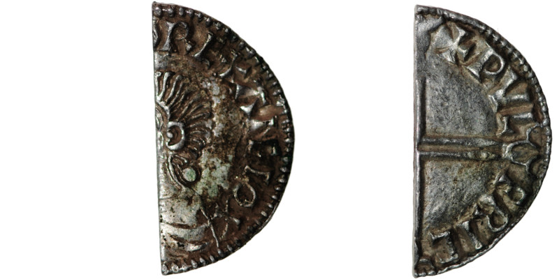 England. Aethelred II. 978-1016. AR Half Penny (9.5mm, 0.88g, 7h). Long Cross ty...