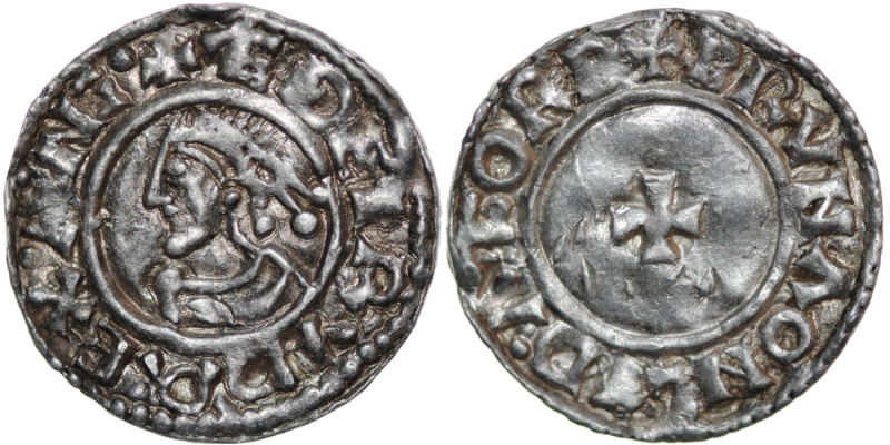 England. Aethelred II. 978-1016. AR Penny (18.5mm, 1.50g, 3h). Last Small Cross ...