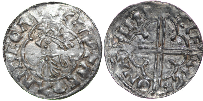 England. Cnut the Great, 1016-1035. AR penny (19mm, 0.93g, 1h). Quatrefoil type ...
