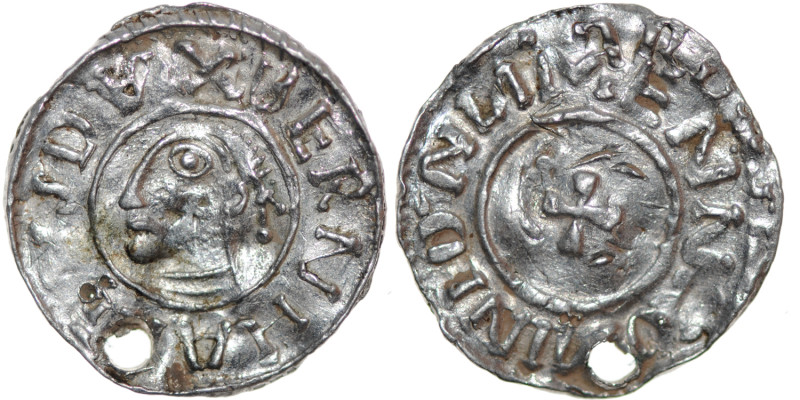 Germany. Saxony. Bernhard I 973-1011. AR Denar (18.5mm, 1.45g). Bardowick (or Lü...