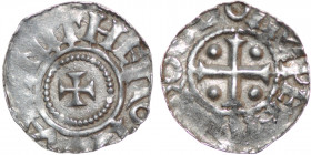 Germany. Saxony. Otto III 983-1002. AR Denar (16.5mm, 1.23g). Dortmund mint. ODDOIMPE[RATOR], cross with pellet in each quarter / [T]HEROT[MANNI], cro...