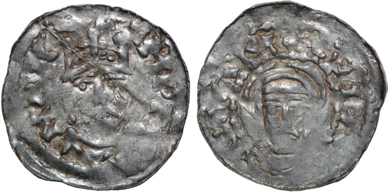 Germany. Swabia. Heinrich III 1039-1056. AR Denar (21mm, 1.18g). Strasbourg mint...