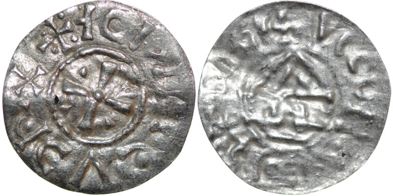 Germany. Bavaria. Heinrich II 985-995. AR Denar (20mm, 0.78g). Regensburg mint. ...