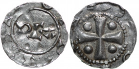The Netherlands. Deventer. Heinrich II 1002-1014. AR Denar (16mm, 0.98g). Deventer mint. REX / Cross with pellets in each angle. Ilisch 1.5. Very Fine...
