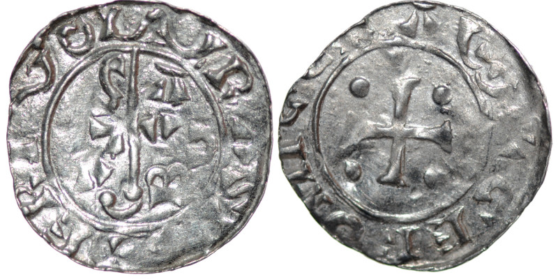 The Netherlands. Bishop of Utrecht. Bernold 1040-1054 AR Denar (16mm, 0.53g). Gr...