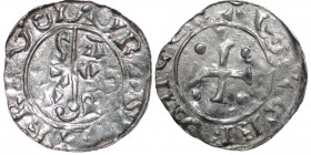 The Netherlands. Bishop of Utrecht. Bernold 1040-1054 AR Denar (16mm, 0.53g). Groningen mint. Crosier with BACV VLS on each side / Cross with pellets ...