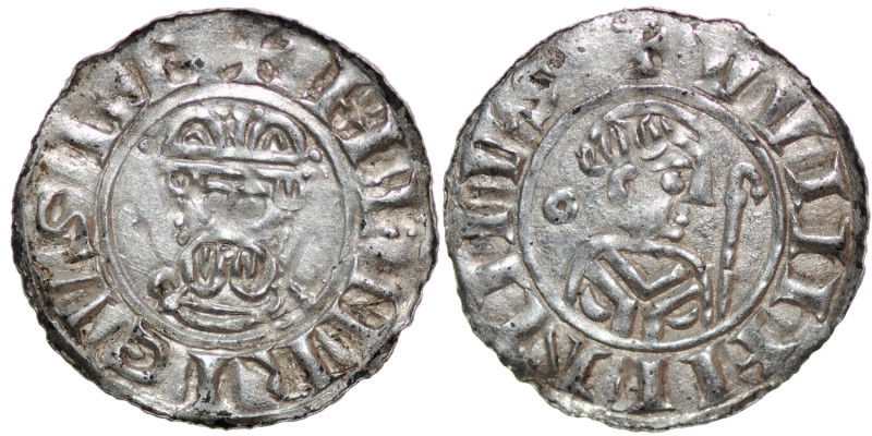 The Netherlands. Groningen. Wilhelm and Heinrich III/IV, 1054-1076. AR Denar (19...