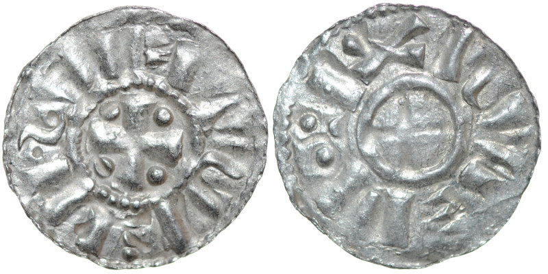 The Netherlands. Friesland. AR Denar (19mm, 0.81g). Unknown mint. Incuse cross /...