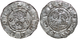 The Netherlands. Friesland. Ekbert II 1068-1077. AR Denar (19mm, 0.66g). Dokkum mint. +ECBERTVS, crowned bearded bust facing / +DOGGINGVN, two adjacen...