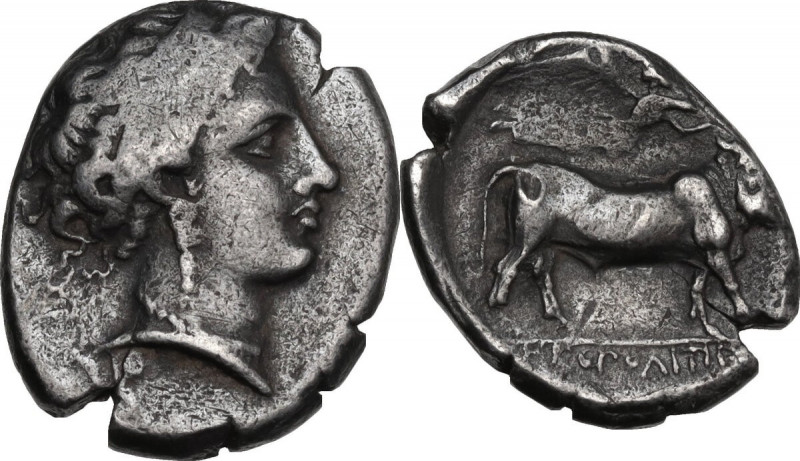 Greek Italy. Central and Southern Campania, Neapolis. AR Didrachm, c. 395-385 BC...