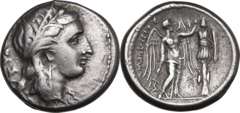 Sicily. Syracuse. Agathokles (317-289 BC). AR Tetradrachm, c. 310-306 BC. Obv. H...