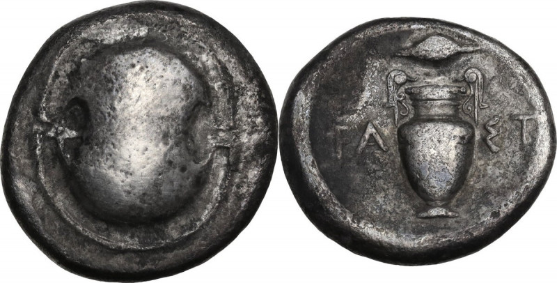 Continental Greece. Boeotia, Thebes. AR Stater, c.irca 390-382 BC. Wast-, magist...