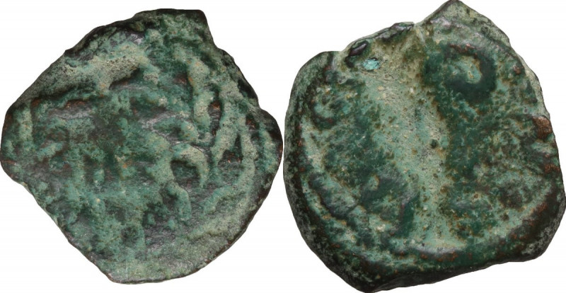 Greek Asia. Judaea. Pontius Pilatus (26-36 AD). AE Prutah in the name of Tiberiu...