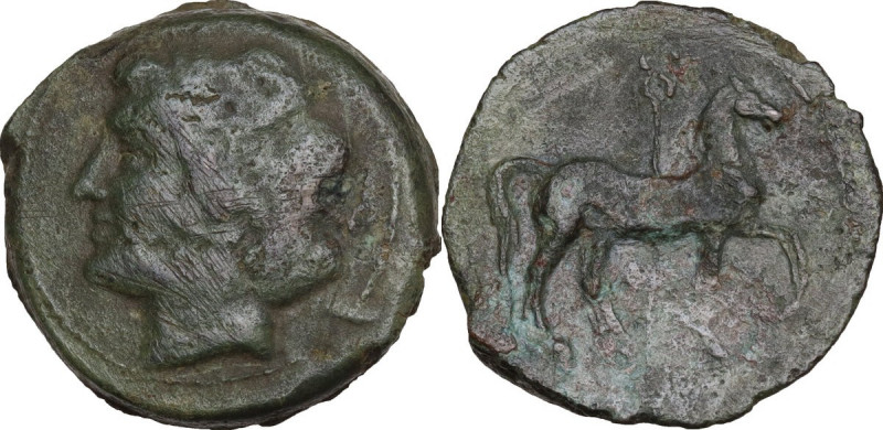 Africa. Zeugitania, Carthage. AE Shekel, Second Punic War, c. 215-201 BC. Obv. W...