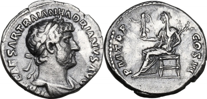Hadrian (117-138). AR Denarius, 119-122. Obv. IMP CAESAR TRAIAN HADRIANVS AVG. L...