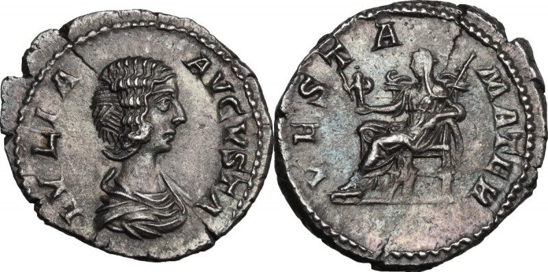 Julia Domna, wife of Septimius Severus (died 217 AD). AR Denarius, 196-211. Obv....