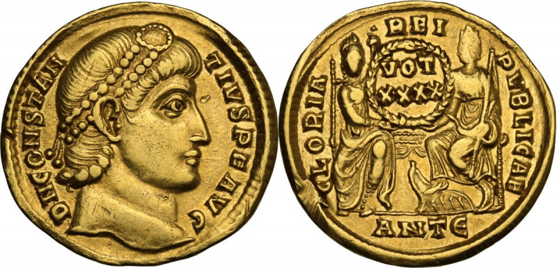 Constantius II (337-361). AV Solidus. 355-361 AD. Antioch mint. Obv. DN CONSTANT...