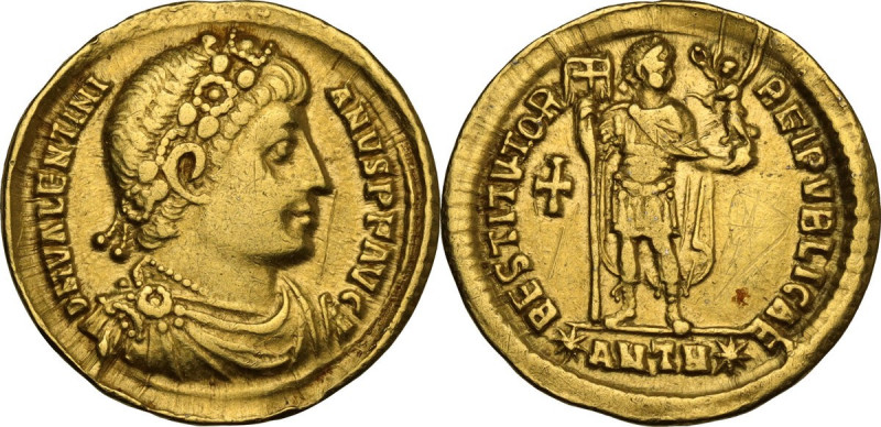 Valentinian I (364-375). AV Solidus, Antioch mint, 365 AD. Obv. DN VALENTINIANVS...