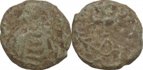 Vandals in North Africa, Hilderic (?) (523-530). AE Nummus. Obv. Diademed, draped and cuirassed bust right. Rev. Cross pattée within wreath. Cf. MEC 1...