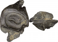 Leads from Ancient World. Roman lead Seal, 3rd-4th centuries AD. Obv. Crayfish. PB. 2.72 g. 20.00 mm. EF.