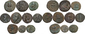 Greek Asia. Kings of Parthia. Multiple lot of ten (10) AE unclassified coins. AE.