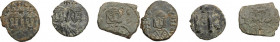 Byzantine Empire. Leo V (813-820) and Theophilus (829-842). Multiple lot of three (3) AE Folles of Syracuse mint. Leo V, Sear 1635; Leo V, Sear 1636; ...