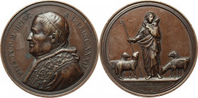 Pio IX (1846-1878), Giovanni Mastai Ferretti. Medaglia annuale, A. XXXII. D/ PIVS IX P M EPISC A L PRINC XXXII. Busto a sinistra con berrettino, mozze...