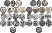 Paolo VI (1963-1678), Giovanni Battista Montini di Concesio. Serie completa di sedici (16) medaglie annuali, A. I- XVI in argento. AG. Le medaglie son...