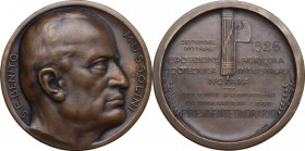 Medaglia 1926 per l'Esposizione Agricola Zootecnica Industriale di Novara. Casolari IV-30. AE. 50.50 mm. Opus: C. Cantoni. R. SPL+.