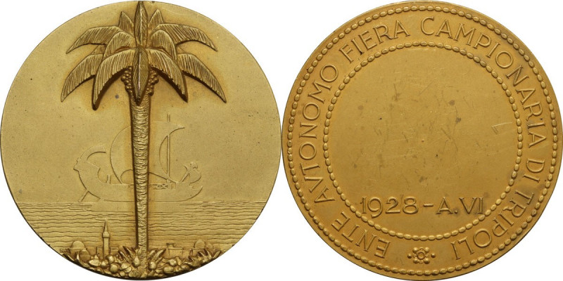 Medaglia premio A. VI 1928, Ente Autonomo Fiera Campionaria di Tripoli. 44.00 mm...