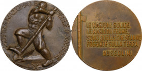 Medaglia A. X per la Mostra Nazionale delle Bonifiche. Casolari X-103. AE. 45.50 mm. Opus: Tofani/Conti. R. SPL.