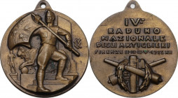 Medaglia IV Raduno Nazionale degli Artiglieri, Firenze 11-12-13-V-1935 XIII. Casolari -. AE. 32.00 mm. Appicagnolo. SPL.