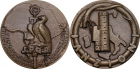 Medaglia A. XIV per le Sanzioni. Casolari XIV-55. AE. 44.00 mm. Opus: E. Monti. SPL+.