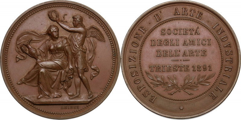 Società degli amici dell'arte di Trieste. Medaglia 1891 per l'Esposizione d'Arte...