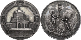 Medaglia 1895, XIII Congresso Eucaristico, Milano. AG. 47.20 mm. Opus: Johnson. Colpetto al ciglio. SPL+.