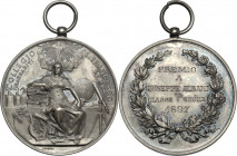 Collegio San Francesco dei Barnabiti di Lodi. Medaglia premio 1897 a Giuseppe Albani (V Ginnasio). AE. 39.00 mm. Opus: Johnson. Appiccagnolo. FDC.