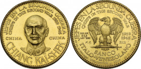 Venezuela. Republic. AV 80 Bolivares Medal 1957 Banco Italo-Venezolano – Chiefs in the Second War series CHINA CHIANG KAI-SHEK. Struck by the Karlsruh...