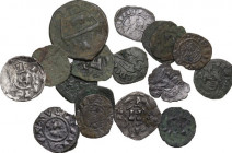 Italia. Lotto multiplo di 17 monete (una tessera) medievali da classificare. AG/MI/AE.