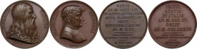 Lotto di due (2) medaglie della serie dedicata agli Uomini Illustri Universali (Series Numismatica Universalis Virorum Illustrium): Leonardo da Vinci ...