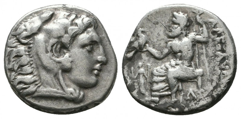 KINGS OF MACEDON. Alexander III 'the Great' (336-323 BC). Drachm. Lampsacus.
Ob...