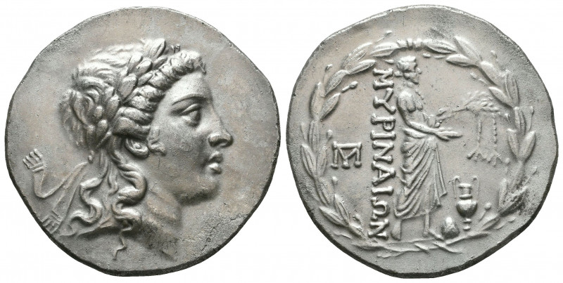 GREEK
Myrina
AEOLIS. Myrina. AR Tetradrachm, ca. 155-145 B.C.

Condition: Very F...