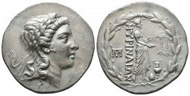 GREEK
Myrina
AEOLIS. Myrina. AR Tetradrachm, ca. 155-145 B.C.

Condition: Very Fine

Weight: 17.0 gr
Diameter: 33 mm