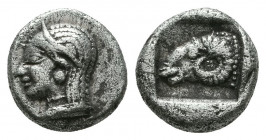 TROAS, Kebren. Circa 450 BC. AR Diobol

Condition: Very Fine

Weight: 1.2 gr
Diameter: 9 mm