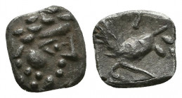 Lykaonia, Laranda AR Obol. Circa 324/3 BC. Baaltars seated left, holding grain ear, grape bunch, and scepter

Condition: Very Fine

Weight: 0.5 gr
Dia...
