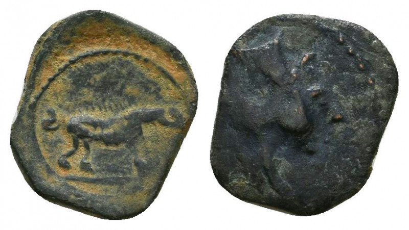 Unidentified interesting coin, Ae

Condition: Very Fine

Weight: 0.6 gr
Diameter...