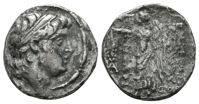 Seleukid Kingdom. Antiochos VII Euergetes. Silver Drachm (4.12 g), 138-129 BC. A...