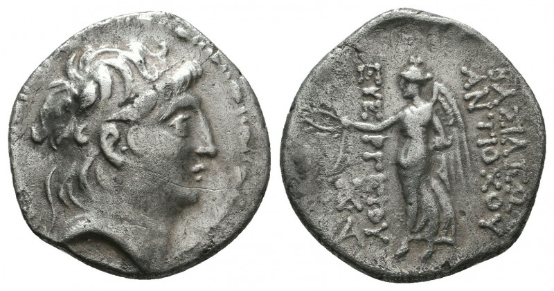 Seleukid Kingdom. Antiochos VII Euergetes. Silver Drachm (4.12 g), 138-129 BC. A...