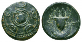 Kingdom of Macedon. Alexander III The Great AE 18. 325-310 BC.

Condition: Very Fine

Weight: 3.6 gr
Diameter: 16 mm