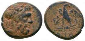 Bythinia, Dias AE. 120-63 BC. Zeus head right, eagle left.

Condition: Very Fine

Weight: 9.3 gr
Diameter: 21 mm